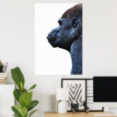 Poster Imprimé Gorilla. Animal abstrait moderne. Polygone (Bureau à domicile)
