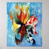 Poster Imprimé japonais Koi (Devant)