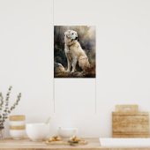 Poster imprimé Kuvasz Dog Art (Cuisine)