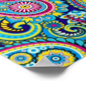 Poster imprimé Motif Paisley (Coin)
