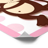 Poster Imprimé mural de pépinière Fille Singe Points Mod (Coin)