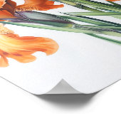 Poster imprimé Orange Irises (Coin)