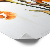 Poster imprimé Orange Irises (Coin)
