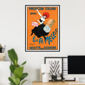 Poster imprimé par Cappiello - Magazzini Italiani (Bureau à domicile)