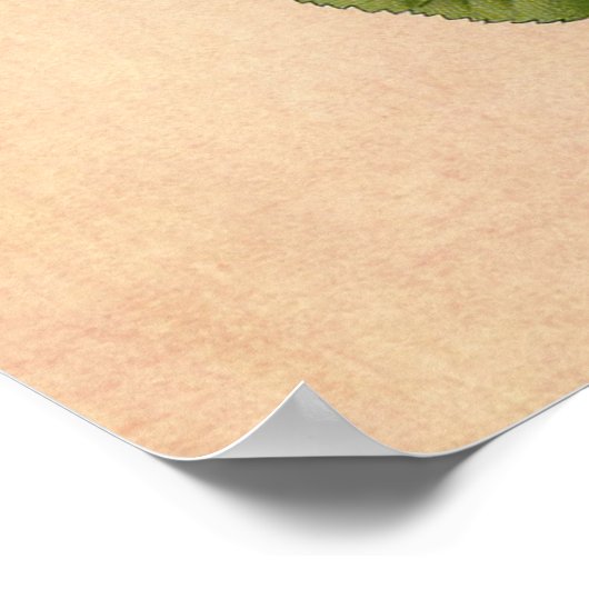 Poster imprimé Rose vintage (Coin)