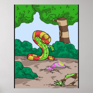 Poster imprimé serpent farci 02