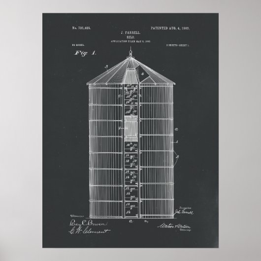 Poster Imprimé Silo Brevet (Devant)