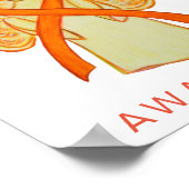 Poster imprimé sur le ruban de sensibilisation à l (Coin)