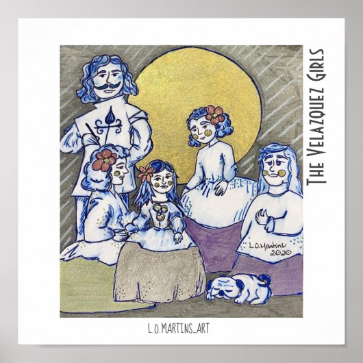 Poster Imprimé Velazquez Girls (Devant)