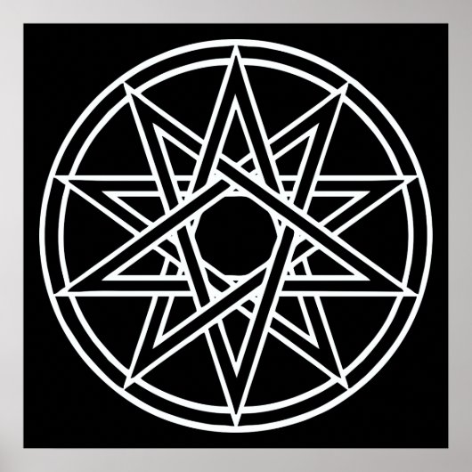 POSTER IMPRIMER 10 MURS GÉOMÉTRIQUES ÉTOILES POINTÉS. (Devant)