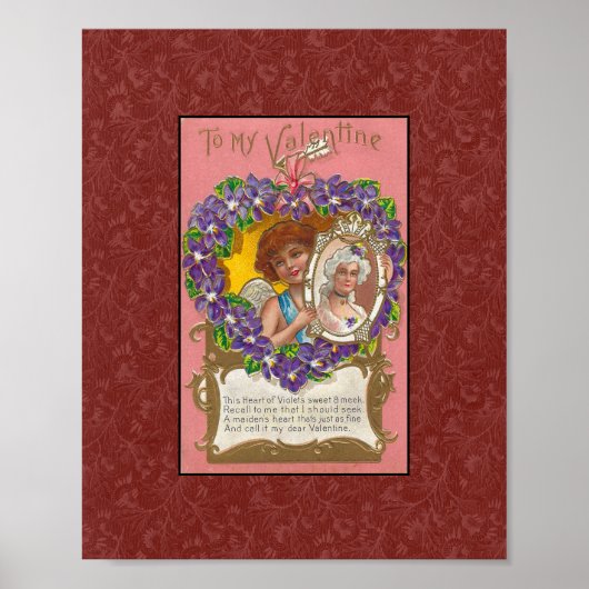 POSTER IMPRIMER 1900 VALENTINE POSTCARD (Devant)