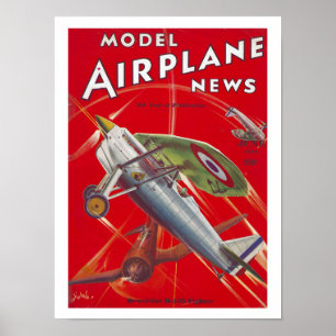 POSTER IMPRIMER 1936 ILLUSTRATION DE LA COUVERTURE MAG D'
