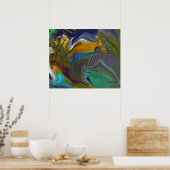 Poster Imprimer 2 Psychédélique Art Abstrait (Cuisine)