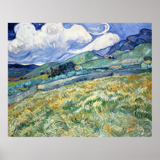 Poster IMPRIMER | 48x38 Van Gogh Paysage de Saint-Ré my (Devant)