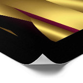 Poster Imprimer Abstrait or rose violet noir (Coin)