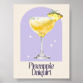 Poster Imprimer Ananas Daiquiri Art | Bar Decor Cocktail (Devant)