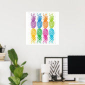 Poster Imprimer ananas rétro (Bureau à domicile)