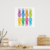 Poster Imprimer ananas rétro (Cuisine)