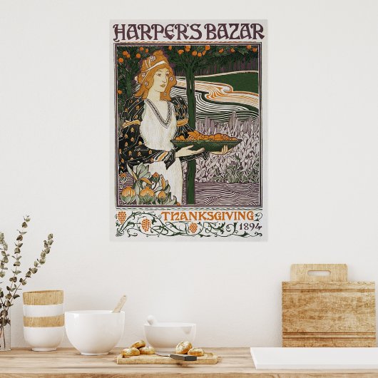 Poster Imprimer : Art Nouveau - L.Rhead - Thanksgi (Cuisine)