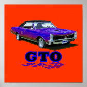 Poster Imprimer avec la conception "Pontiac GTO" (Devant)