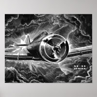Imprimer Avion de chasse de l'aviation vintage