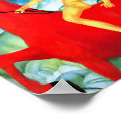 Poster Imprimer : Baigner le Cheval Rouge (Coin)