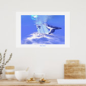 POSTER IMPRIMER BALEINE BLEUE (Cuisine)