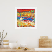 Poster Imprimer : Banrock Station Pelicans and Lilies (Cuisine)