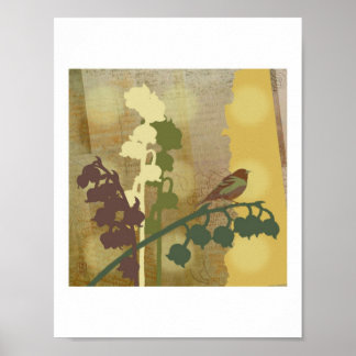 Poster Imprimer "Bell Flower Bird"