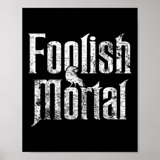 Poster Imprimer blanc noir corbeau moral (Devant)