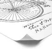 Poster Imprimer Brevet de bicyclette Vintage 1892 (Coin)