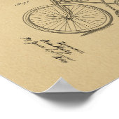 Poster Imprimer Brevet de bicyclette Vintage 1895 (Coin)