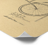 Poster Imprimer Brevet de bicyclette Vintage 1901 (Coin)