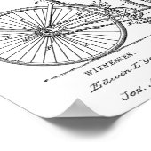 Poster Imprimer Brevet de vélo Vintage 1888 (Coin)