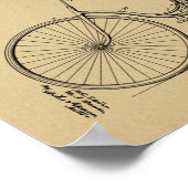 Poster Imprimer Brevet de vélo Vintage 1889 (Coin)