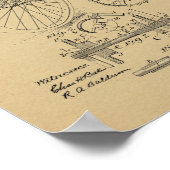 Poster Imprimer Brevet de vélo Vintage 1899 (Coin)