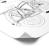 Poster Imprimer Brevet de vélo Vintage 1936 (Coin)