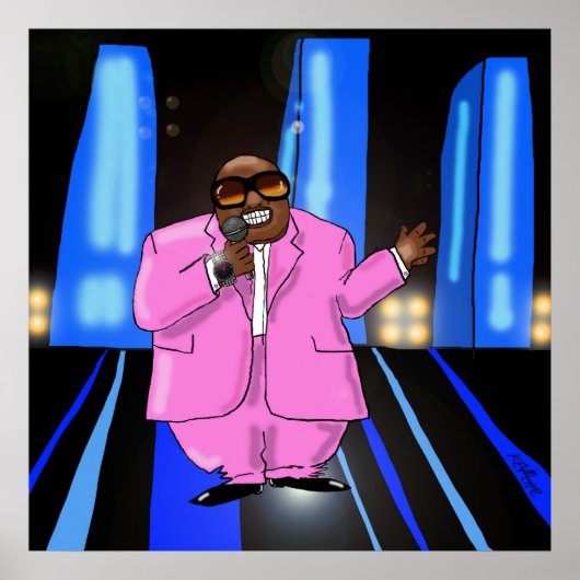 Poster Imprimer "C-Lo Pink" - par Kev Moore (Devant)