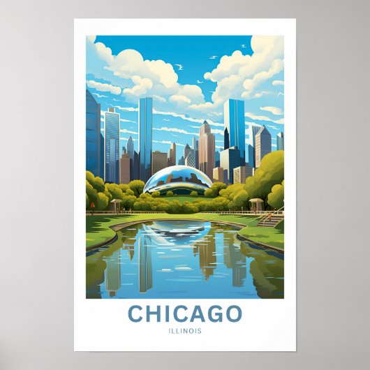 Poster Imprimer Chicago Illinois Travel (Devant)