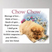 Poster Imprimer Chow Chow Puppe Art (Devant)
