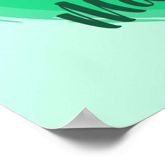 Poster Imprimer Coeur vert "Vous avez de l'importance" (Coin)