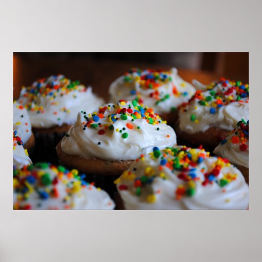 Poster Imprimer Confetti Cupcakes (Devant)