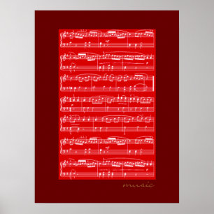 Poster imprimer des notes musicales pour les murs