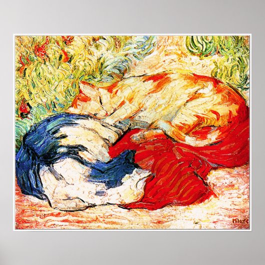 Poster Imprimer : deux chats (Devant)