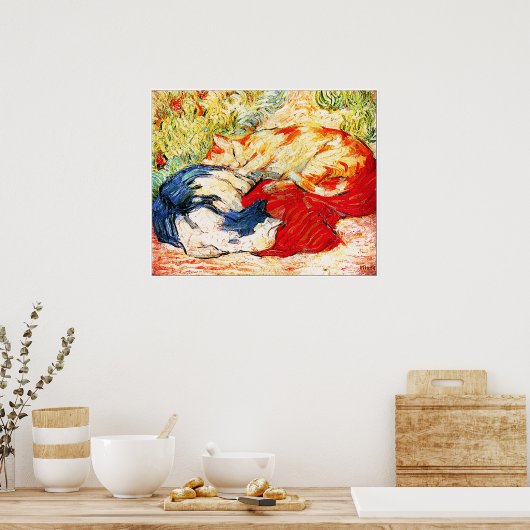 Poster Imprimer : deux chats (Cuisine)