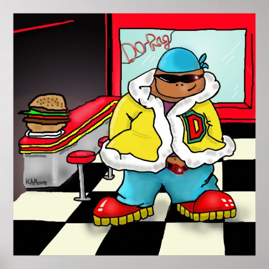 Poster Imprimer "Do-Rag" - par Kev Moore (Devant)