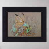 Poster Imprimer - Dragon papillon et souris (Devant)