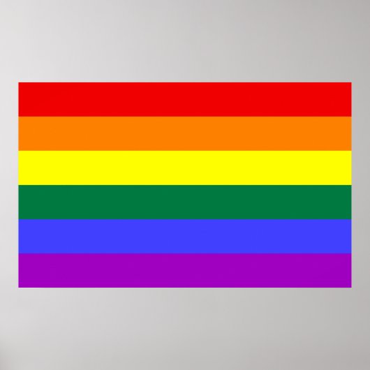 Poster Imprimer drapeau arc-en-ciel (Devant)