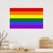 Poster Imprimer drapeau arc-en-ciel (Cuisine)