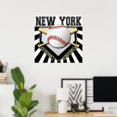 POSTER IMPRIMER DU BASEBALL DE NEW YORK (Bureau à domicile)